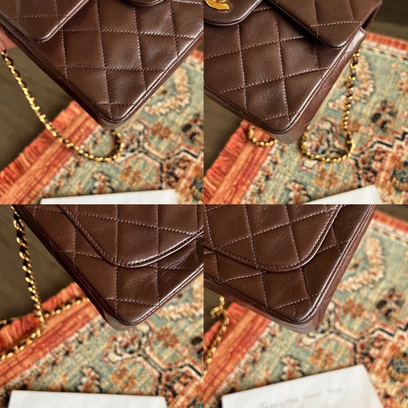 SOLD-on payment plan**Chanel Classic Vintage Mini Square Brown Single Flap Bag - Picture 7 of 10